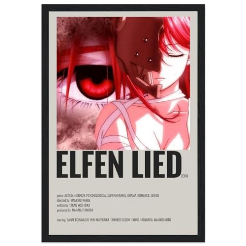 karn Elfen Lied Poster Ästhetisch gerahmte Leinwand Poster Zimmer Dekorative Wandkunst Poster Druck Dekor 20 x 30 cm Stil von karn