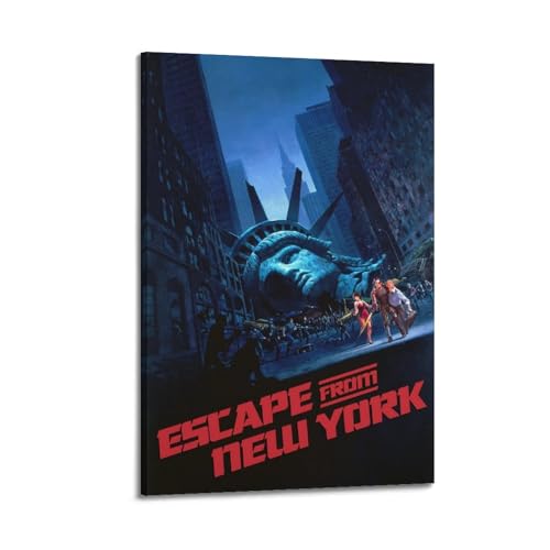 karn Escape From New York Poster, Wandkunst, Leinwand, Poster, Raumdekoration, ästhetisches Poster, Druck, Dekor-Poster, 20 x 30 cm, Rahmenstil von karn