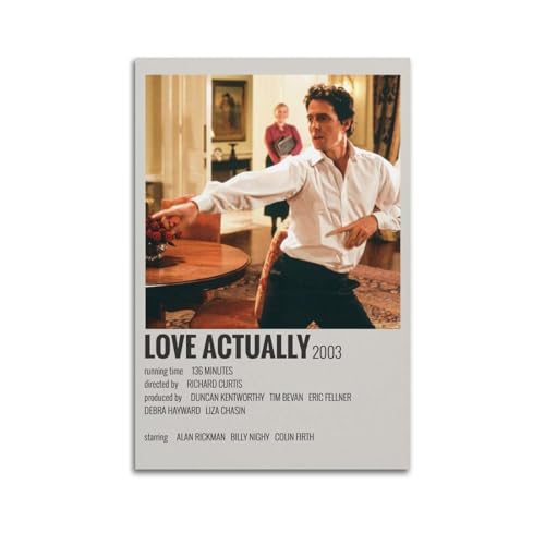 karn Love Actually Poster, Wandkunst, Leinwand, Poster, Raumdekor, ästhetisches Poster, Druck, Dekoration, Poster, 50 x 75 cm, ungerahmt von karn