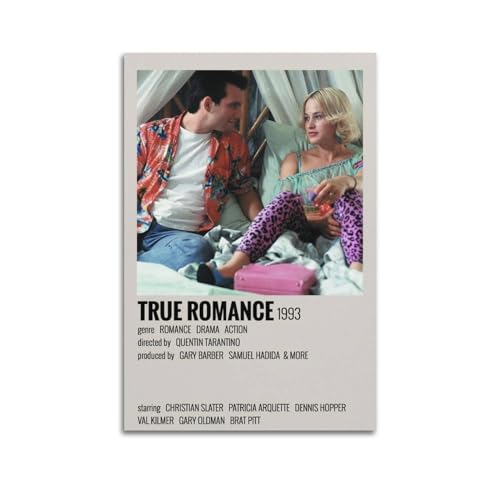 karn True Romance Poster Ästhetische Leinwand Poster Zimmer Dekorative Wandkunst Poster Druck Dekor Poster 40 x 60 cm ungerahmt von karn