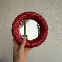 Handgemachter Keramik Wandspiegel Kleiner Kosmetikspiegel von kartuzceramics