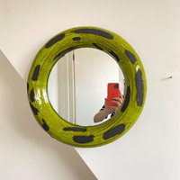 Handgefertigter Wandspiegel Aus Keramik Funky Badezimmer Dekor Handgefertigter Wandspiegel Aus Keramik Funky Badezimmer Dekor von kartuzceramics