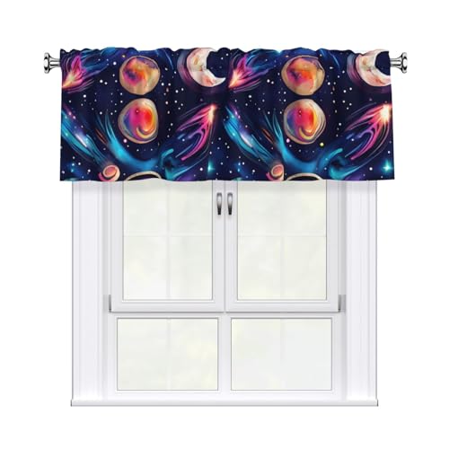 kastiong Cosmic Celestial Pattern Print Volant Curtain 137.2x45.7 cm Valances Window Treatments in Kitchen & Bathroom Short Topper kastiong Cosmic Celestial Pattern Print Volant Curtain 137.2x45.7 cm Valances Window Treatments in Kitchen & Bathroom Short Topper von kastiong