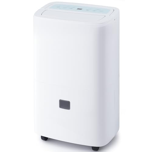 Katenpo Kompressor Luftentfeuchter Elektrisch Automatisch: 90L/24H Schimmelbekämpfung mit 5m Pumpe Leises Entfeuchtungsgerät für Keller/Badezimmer/Wohnung/Großraum/Kinderzimmer von katenpo