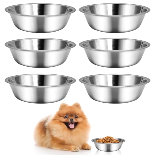 kathson 6 Stück kleine Edelstahl-Hundenäpfe, Ersatz-Futternapf für Welpen, Wassernapf, geeignet für drinnen und draußen, Haustier-Futternapf für kleine Tiere, Kätzchen, spülmaschinenfest (10,9 cm) kathson 6 Stück kleine Edelstahl-Hundenäpfe, Ersatz-Futternapf für Welpen, Wassernapf, geeignet für drinnen und draußen, Haustier-Futternapf für kleine Tiere, Kätzchen, spülmaschinenfest (10,9 cm) von kathson