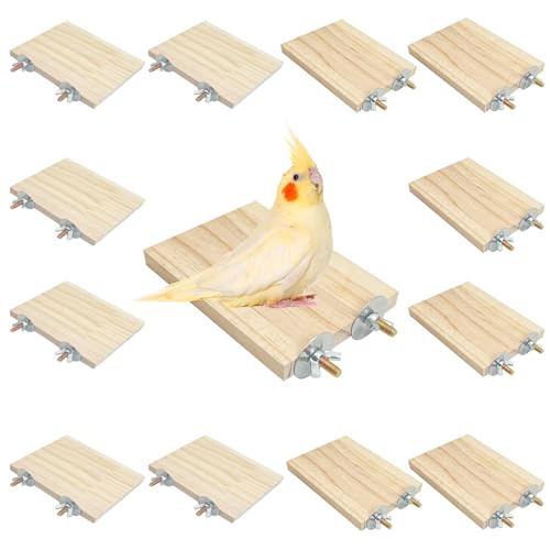 kathson Vogelkäfig-Plattform aus Holz, flach, rechteckig, mit Unterlegscheiben, für Vogelpfoten, Nymphensittichkäfig-Zubehör für Papageien, Wellensittiche, Sittiche, Sittiche, Sittiche kathson Vogelkäfig-Plattform aus Holz, flach, rechteckig, mit Unterlegscheiben, für Vogelpfoten, Nymphensittichkäfig-Zubehör für Papageien, Wellensittiche, Sittiche, Sittiche, Sittiche von kathson
