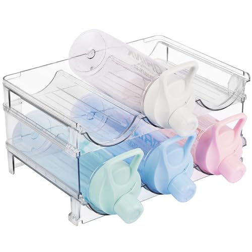 katmerio 2er Set Flaschenregal Stapelbarer, Weinflaschenhalter Kunststoff, Stapelbar Kühlschrank Organizer Flaschen, Flaschen Aufbewahrung Hält Bis Zu 6 Flaschen, Kühlschrank Weinregal Für Küche katmerio 2er Set Flaschenregal Stapelbarer, Weinflaschenhalter Kunststoff, Stapelbar Kühlschrank Organizer Flaschen, Flaschen Aufbewahrung Hält Bis Zu 6 Flaschen, Kühlschrank Weinregal Für Küche von katmerio