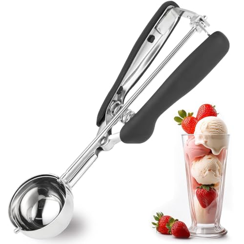 katmerio Eisportionierer Edelstahl 5 cm, Ice Cream Scoop, Eislöffel Portionierer mit Komfortablem Griff Für Eiscremekugel, Backen, Melonenkugel katmerio Eisportionierer Edelstahl 5 cm, Ice Cream Scoop, Eislöffel Portionierer mit Komfortablem Griff Für Eiscremekugel, Backen, Melonenkugel von katmerio
