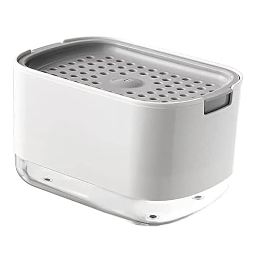 katmerio Kitchen Detergent Dispenser, 2-in-1 Soap Dispenser with Tray and Sponge Holder, Detergent Refillable, Suitable for Kitchen Sink katmerio Kitchen Detergent Dispenser, 2-in-1 Soap Dispenser with Tray and Sponge Holder, Detergent Refillable, Suitable for Kitchen Sink von katmerio