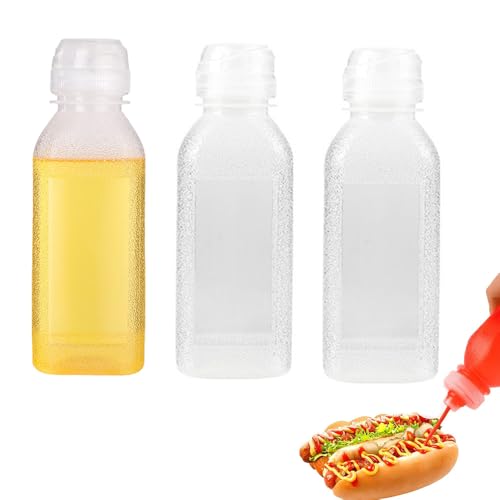 katmerio Squeeze Flasche, 3 Stück Quetschflasche mit Kappen, Squeeze Ölspender Flaschen, Leer Plastickflasche, Kein Leck Condiment Flaschen für Ketchup, Scharfe Soße, Olivenöl, Saucenflasche - 300ml katmerio Squeeze Flasche, 3 Stück Quetschflasche mit Kappen, Squeeze Ölspender Flaschen, Leer Plastickflasche, Kein Leck Condiment Flaschen für Ketchup, Scharfe Soße, Olivenöl, Saucenflasche - 300ml von katmerio