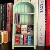 3D Gedrucktes Gewölbtes Mini-Bücherregal | Buch Organizer Bücherregal Dekor Bücherwurm Geschenk Digitales Miniatur von katsateliershop
