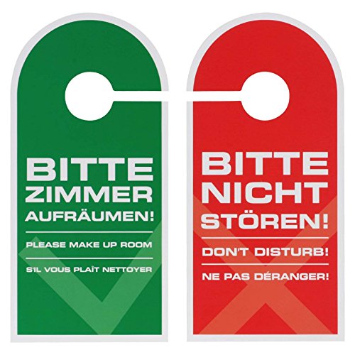 20 x Türanhänger Türschild bitte nicht stören Hotel Zimmer aufräumen zum wenden und anhängen 3 Sprachen von KDS