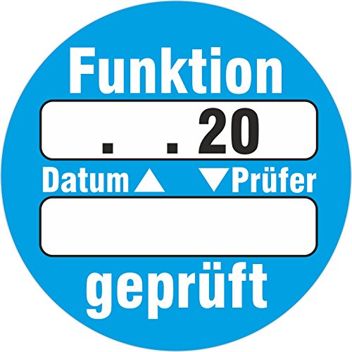500 Stück Funktion geprüft Qualitätskontrolle Prüfetiketten/Prüfplaketten zum selbst eintragen 30 mm von kaufdeinschild
