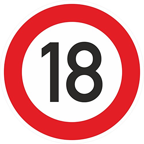 Geburtstagschild 18 Verkehrszeichen Verkehrsschild Straßenschild Geburtstagsschild Schild Geburtstag PVC 40 cm von kaufdeinschild