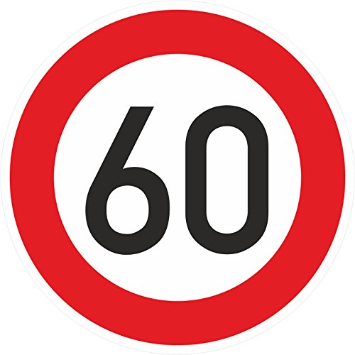 Geburtstagschild 60 Verkehrszeichen Verkehrsschild Straßenschild Geburtstagsschild Schild Geburtstag PVC 40 cm von kaufdeinschild