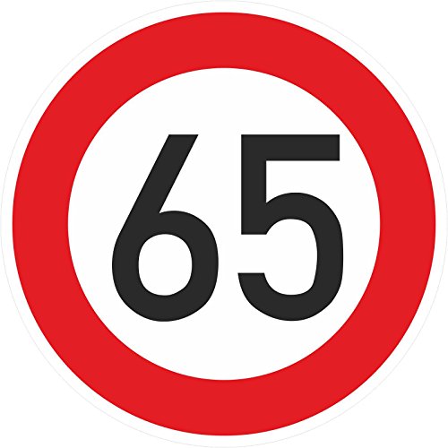 Geburtstagschild 65 Verkehrszeichen Verkehrsschild Straßenschild Geburtstagsschild Schild Geburtstag PVC 40 cm von kaufdeinschild