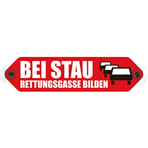 Schild Rettungsgasse bilden mit Saugnapf Saugnapfschild GREEN von kaufdeinschild