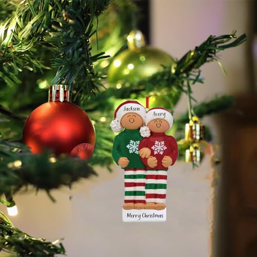 Kaululu Personalisierte Weihnachtsbaumschmuck mit Namen und Text,Weihnachtsanhänger Holz Christbaumschmuck Baumschmuck Weihnachten Deko 2024, Neujahrsgeschenke von kaululu