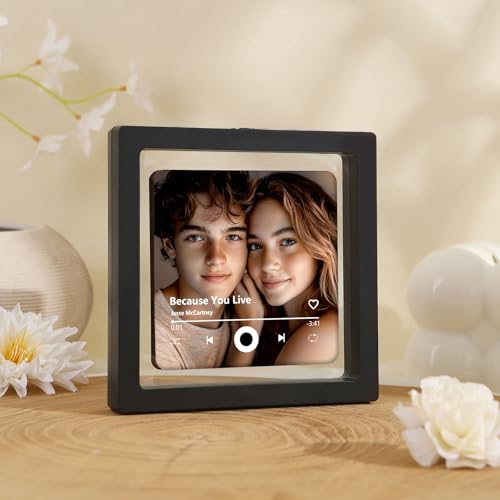 Kaululu kühlschrankmagnet mit Musik Personalisierter Foto-Kühlschrankmagnet mit Song Album Magnete Selbst Gestalten Geschenk für Paare Familie Freunde Geburtstag (Stil 1) von kaululu