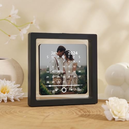 Kaululu kühlschrankmagnet mit Musik Personalisierter Foto-Kühlschrankmagnet mit Song Album Magnete Selbst Gestalten Geschenk für Paare Familie Freunde Geburtstag (Stil 11) von kaululu