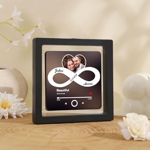 Kaululu kühlschrankmagnet mit Musik Personalisierter Foto-Kühlschrankmagnet mit Song Album Magnete Selbst Gestalten Geschenk für Paare Familie Freunde Geburtstag (Stil 13) von kaululu