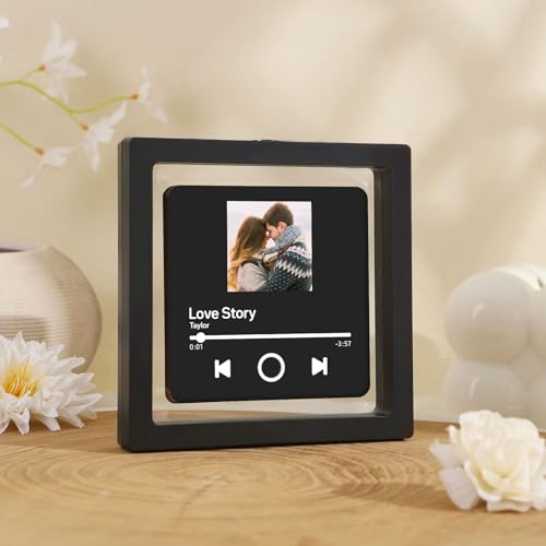 Kaululu kühlschrankmagnet mit Musik Personalisierter Foto-Kühlschrankmagnet mit Song Album Magnete Selbst Gestalten Geschenk für Paare Familie Freunde Geburtstag (Stil 3) von kaululu