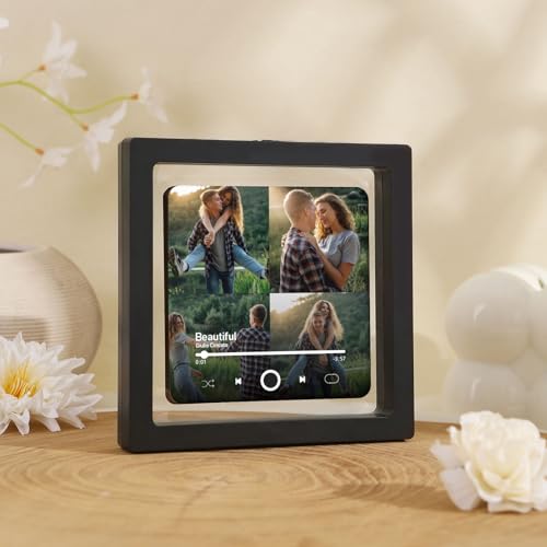Kaululu kühlschrankmagnet mit Musik Personalisierter Foto-Kühlschrankmagnet mit Song Album Magnete Selbst Gestalten Geschenk für Paare Familie Freunde Geburtstag (Stil 6) von kaululu