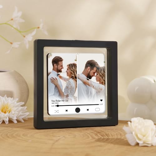 Kaululu kühlschrankmagnet mit Musik Personalisierter Foto-Kühlschrankmagnet mit Song Album Magnete Selbst Gestalten Geschenk für Paare Familie Freunde Geburtstag (Stil 7) von kaululu