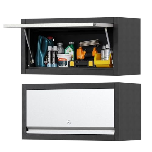 Metall Garagen Wand Speicher Schrank, Wandmontierter Werkzeugschrank mit Schloss und Hydraulischer Aufklapp-Tür, Schwebend Hngend fr Kche, Büro Metall Garagen Wand Speicher Schrank, Wandmontierter Werkzeugschrank mit Schloss und Hydraulischer Aufklapp-Tür, Schwebend Hngend fr Kche, Büro von kavey