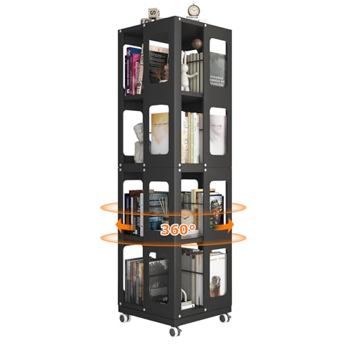 kavey 4 Etagen drehbarer Buchschrank, 360 ° Anzeigetafel stapelbarer drehbarer Buchschrank-Turm, Eckspeicher-Organizer hoher stehender Drehbücherregal kavey 4 Etagen drehbarer Buchschrank, 360 ° Anzeigetafel stapelbarer drehbarer Buchschrank-Turm, Eckspeicher-Organizer hoher stehender Drehbücherregal von kavey