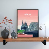 Cologne Poster. Printed in High Quality Paper. Traveller Poster von kawaink