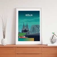 Cologne Poster. Printed in High Quality Paper. Traveller Poster von kawaink