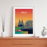 Cologne Poster. Printed in High Quality Paper. Traveller Poster von kawaink