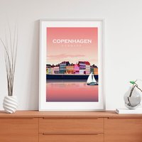 Copenhagen Poster. Printed in High Quality Paper. Traveller Poster von kawaink