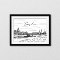 Dresden Poster Horizontal von kawaink