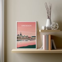 Dresden Poster Vertical, Pink von kawaink