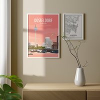 Düsseldorf Pink Poster von kawaink