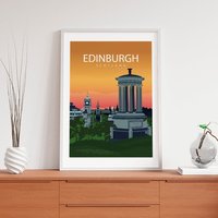 Edinburgh Poster. Printed in High Quality Paper. Traveller Poster von kawaink