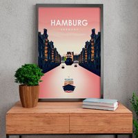 Hamburg Poster. Printed in High Quality Paper. Traveller Poster von kawaink