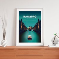 Hamburg Poster. Printed in High Quality Paper. Traveller Poster von kawaink