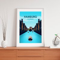 Hamburg Poster. Printed in High Quality Paper. Traveller Poster von kawaink
