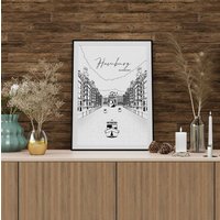 Hamburg Poster. Printed in High Quality Paper. Traveller Poster von kawaink