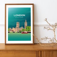 London City Poster. Printed in High Quality Paper. Traveller Poster von kawaink