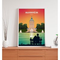 Mannheim Sunset Poster von kawaink