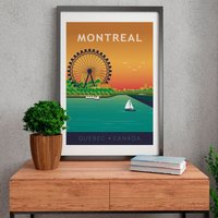 Montreal City Poster. Printed in High Quality Paper. Traveller Poster von kawaink