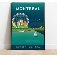 Montreal City Poster. Printed in High Quality Paper. Traveller Poster von kawaink