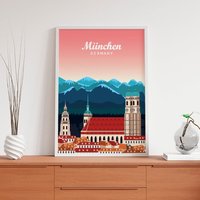 Munich Poster. Printed in High Quality Paper. Traveller Poster von kawaink