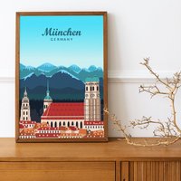 Munich Poster. Printed in High Quality Paper. Traveller Poster von kawaink