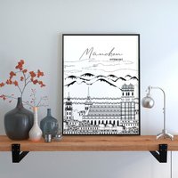 Munich Poster. Printed in High Quality Paper. Traveller Poster von kawaink