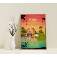 Nuremberg Poster. Printed in High Quality Paper. Traveller Poster von kawaink